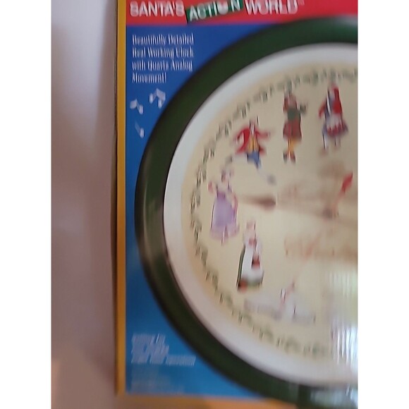 12 Days of Christmas Musical Wall Clock Kurt Adler Santas Action World 1999 Test - Picture 3 of 13
